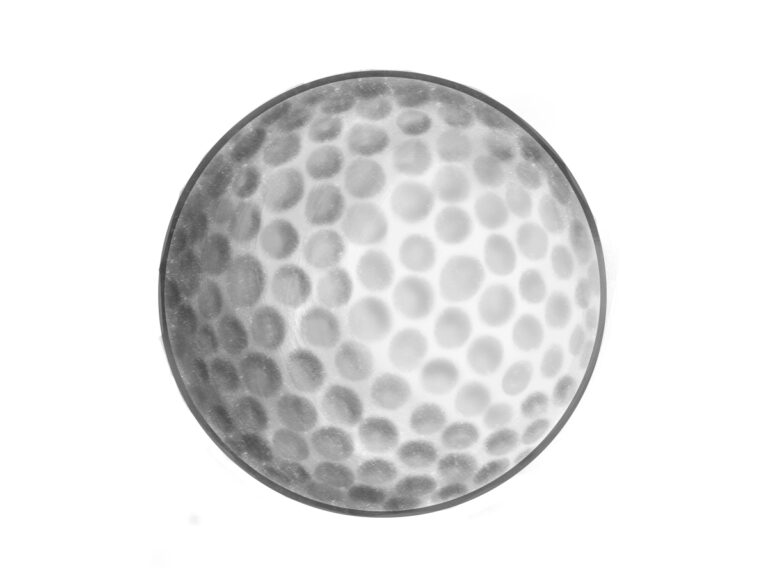 How to draw a golf ball