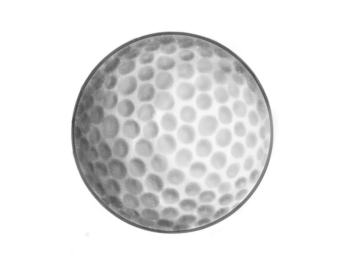 How to draw a golf ball